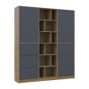 Kleiderschrank Doros Morgan Artisan Eiche/Graphitgrau 2 Türen mit Schublade 180x38,5x210 (42002256)