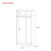 Kleiderschrank Doros Promo mit Drehtüren Anthrazit 2 Türen 90x48x204 (44900523)