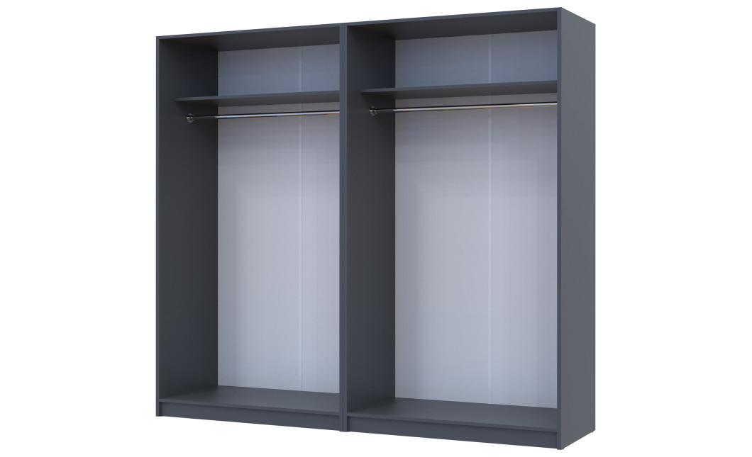 Kleiderschrank-Set Doros Promo Anthrazit 2+2 Türen 180x48x204 (42005333)