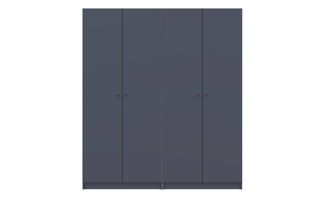 Kleiderschrank-Set Doros Promo Anthrazit 2+2 Türen 180x48x204 (42005333)