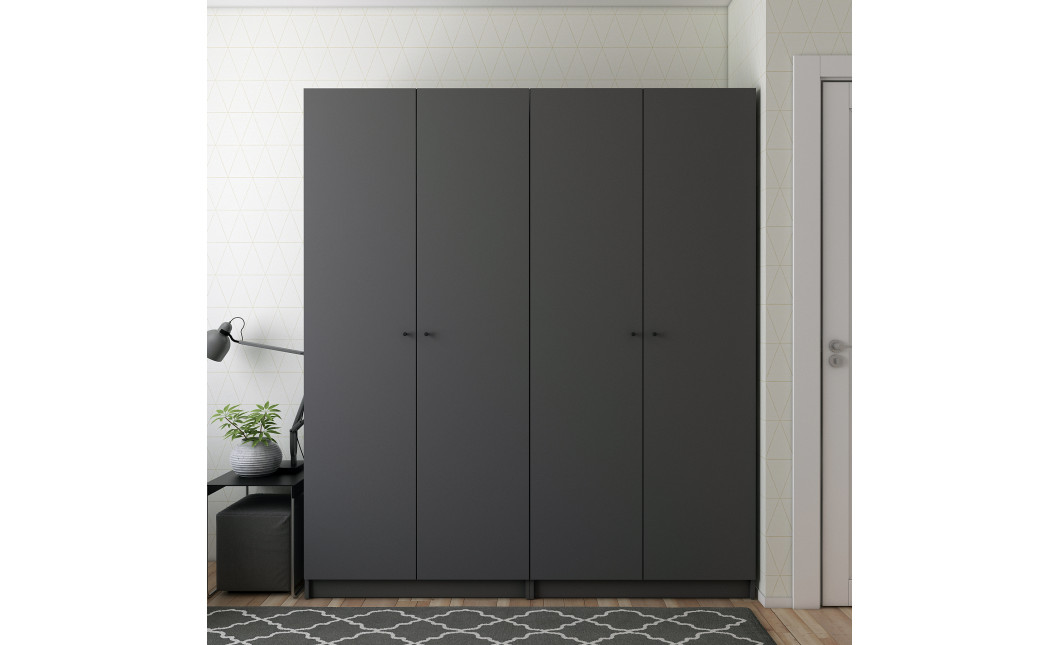 Kleiderschrank-Set Doros Promo Anthrazit 2+2 Türen 180x48x204 (42005333)