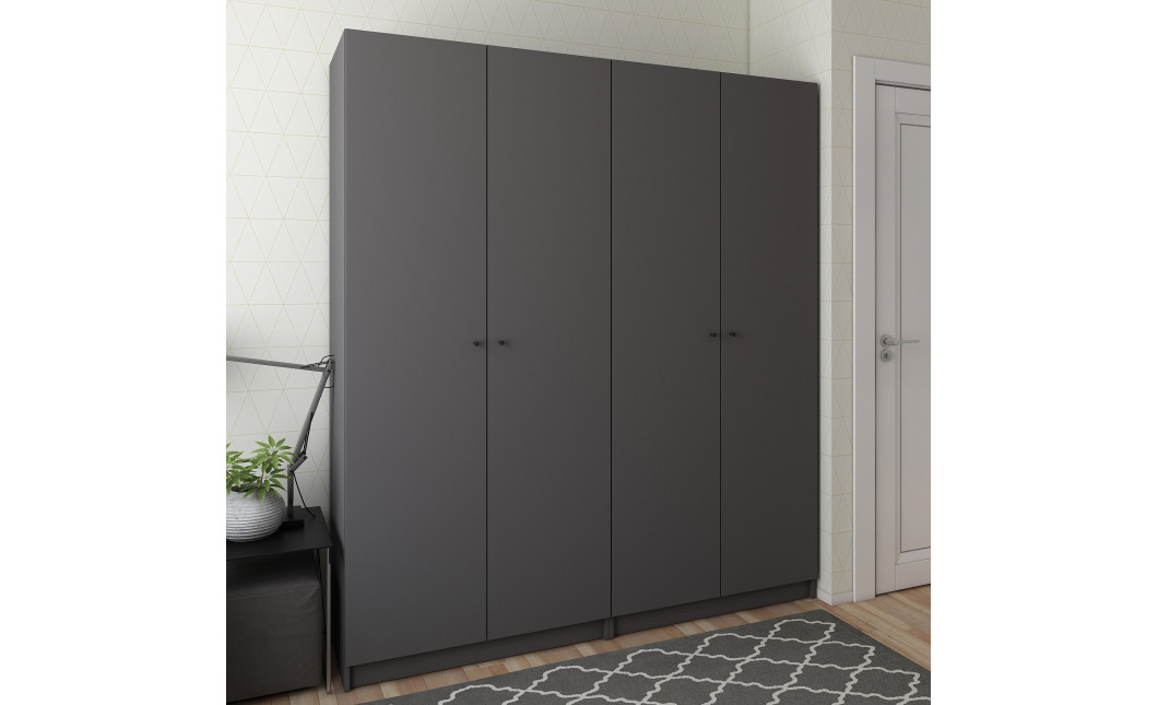 Kleiderschrank-Set Doros Promo Anthrazit 2+2 Türen 180x48x204 (42005333)
