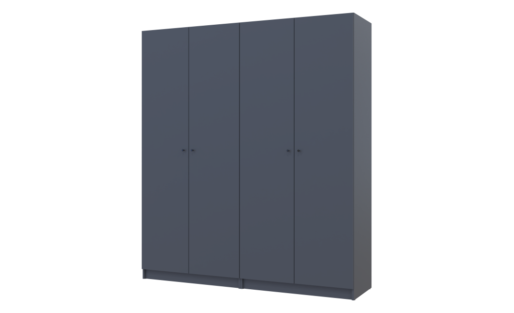 Kleiderschrank-Set Doros Promo Anthrazit 2+2 Türen 180x48x204 (42005333)