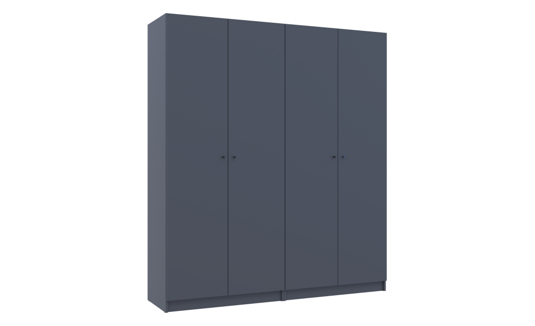 Kleiderschrank-Set Doros Promo Anthrazit 2+2 Türen 180x48x204 (42005333)