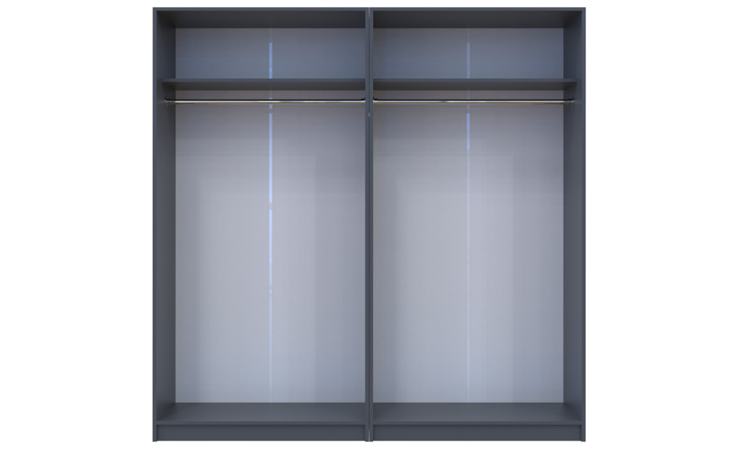 Kleiderschrank-Set Doros Promo Anthrazit 2+2 Türen 180x48x204 (42005333)