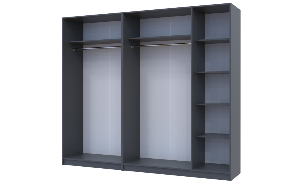 Kleiderschrank-Set Doros Promo Anthrazit 2+3 Türen 225x48x204 (42005335)