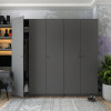 Kleiderschrank-Set Doros Promo Anthrazit 2+3 Türen 225x48x204 (42005335)