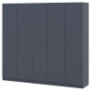 Kleiderschrank-Set Doros Promo Anthrazit 2+3 Türen 225x48x204 (42005335)