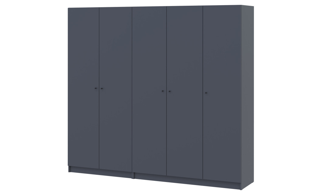 Kleiderschrank-Set Doros Promo Anthrazit 2+3 Türen 225x48x204 (42005335)