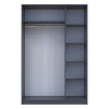 Kleiderschrank Doros Promo Anthrazit 3 Türen 135x48x204 (44900524)