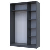Kleiderschrank Doros Promo Anthrazit 3 Türen 135x48x204 (44900524)