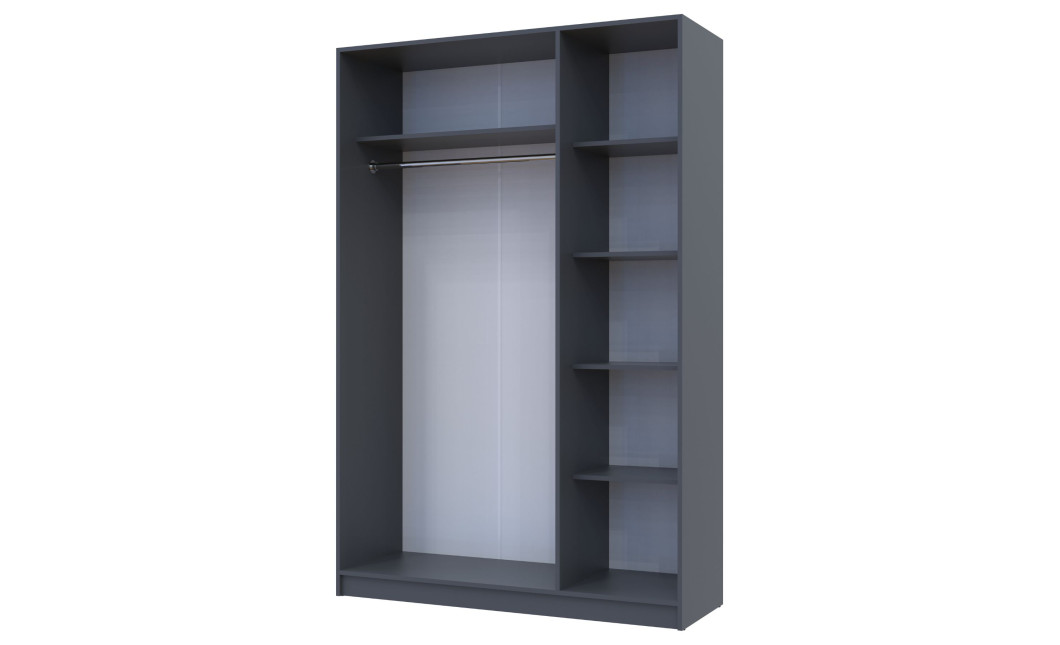 Kleiderschrank Doros Promo Anthrazit 3 Türen 135x48x204 (44900524)