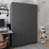 Kleiderschrank Doros Promo Anthrazit 3 Türen 135x48x204 (44900524)