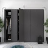 Kleiderschrank-Set Doros Promo Anthrazit 3+3 Türen 270x48x204 (42005336)