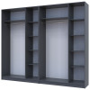 Kleiderschrank-Set Doros Promo Anthrazit 3+3 Türen 270x48x204 (42005336)