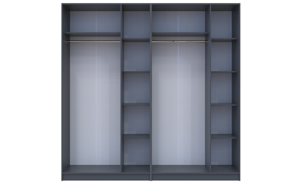 Kleiderschrank-Set Doros Promo Anthrazit 3+3 Türen 270x48x204 (42005336)