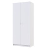 Kleiderschrank Doros Promo mit Drehtüren Weiß 2 Türen 90x48x204 (80737070)
