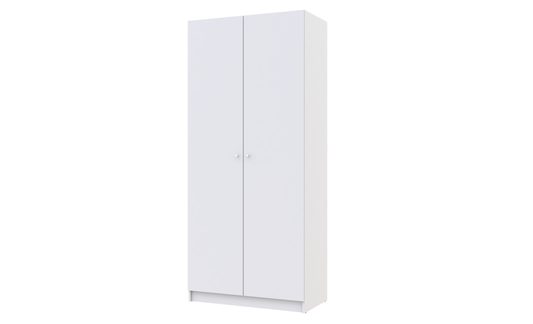 Kleiderschrank Doros Promo mit Drehtüren Weiß 2 Türen 90x48x204 (80737070)