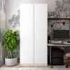 Kleiderschrank Doros Promo mit Drehtüren Weiß 2 Türen 90x48x204 (80737070)