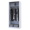 Kleiderschrank Doros Promo mit Drehtüren Weiß 2 Türen 90x48x204 (80737070)