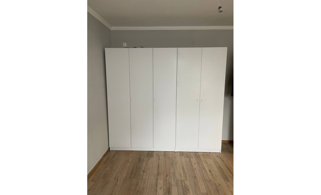 Kleiderschrank Doros Promo mit Drehtüren Weiß 2+3 Türen 225x48x204 (42005004)