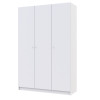 Kleiderschrank Doros Promo mit Drehtüren Weiß 3 Türen 135x48x204 (80737071)