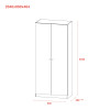 Kleiderschrank Doros Promo mit Drehtüren Kaschmir 2 Türen 90x48x204 (80737668)