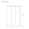 Kleiderschrank Doros Promo mit Drehtüren Kaschmir 3 Türen 135x48x204 (80737669)