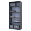 Kleiderschrank Doros Promo Anthrazit 2 Türen Böden 90x48x204 (42005332)