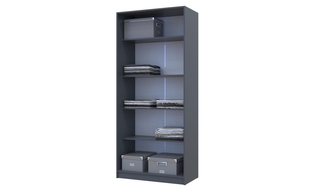 Kleiderschrank Doros Promo Anthrazit 2 Türen Böden 90x48x204 (42005332)