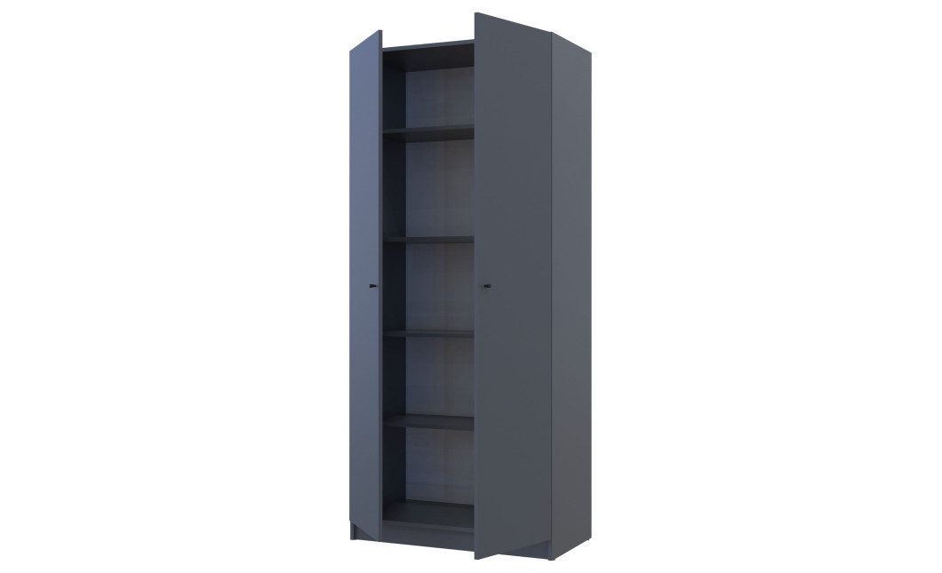 Kleiderschrank Doros Promo Anthrazit 2 Türen Böden 90x48x204 (42005332)