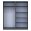 Kleiderschrank-Set Doros Promo Anthrazit 2+2 Türen Böden 180x48x204 (42005334)