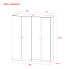 Kleiderschrank-Set Doros Promo Anthrazit 2+2 Türen Böden 180x48x204 (42005334)