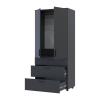 Kleiderschrank Doros Thorn Anthrazit 2 Türen 3 Schubladen Kleiderstange 90x51,6x200 (44900445)