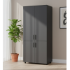 Kleiderschrank Doros Thorn Anthrazit 2 Türen Böden 90x51,6x200 (44900444)