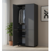 Kleiderschrank Doros Thorn Anthrazit 2 Türen Kleiderstange 90x51,6x200 (44900443)