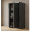 Kleiderschrank Doros Thorn Anthrazit 3 Türen Kleiderstange 135x51,6x200 (44900491)