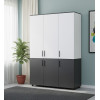 Kleiderschrank Doros Thorn Anthrazit/Weiß 3 Türen Kleiderstange 135x51,6x200 (44900515)