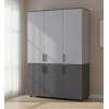 Kleiderschrank Doros Thorn Anthrazit/Grau 3 Türen Böden 135x51,6x200 (44900520)