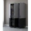 Kleiderschrank Doros Thorn Anthrazit/Grau 3 Türen Böden 135x51,6x200 (44900520)