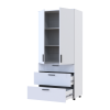 Kleiderschrank Doros Thorn Weiß 2 Türen 3 Schubladen Böden 90x51,6x200 (44900438)
