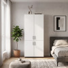 Kleiderschrank Doros Thorn Weiß 2 Türen Kleiderstange 90x51,6x200 (44900435)