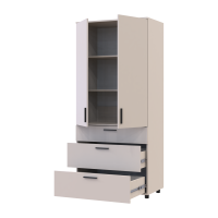 Kleiderschrank Doros Thorn Kaschmir 2 Türen 3 Schubladen Böden 90x51,6x200 (44900450)