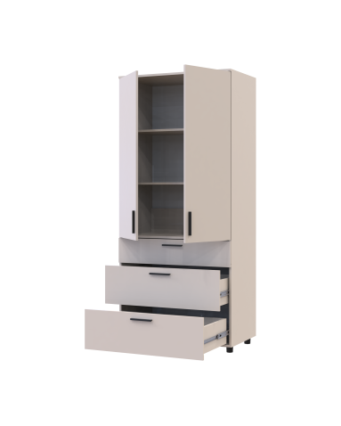 Kleiderschrank Doros Thorn Kaschmir 2 Türen 3 Schubladen Böden 90x51,6x200 (44900450)