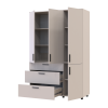Kleiderschrank Doros Thorn Kaschmir 3 Türen 3 Schubladen Böden 135x51,6x200 (44900498)