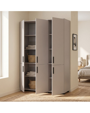 Kleiderschrank Doros Thorn Kaschmir 3 Türen Böden 135x51,6x200 (44900496)