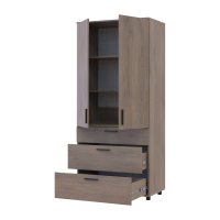Kleiderschrank Doros Thorn Cremona Cannolo 2 Türen 3 Schubladen Böden 90x51,6x200 (44900430)