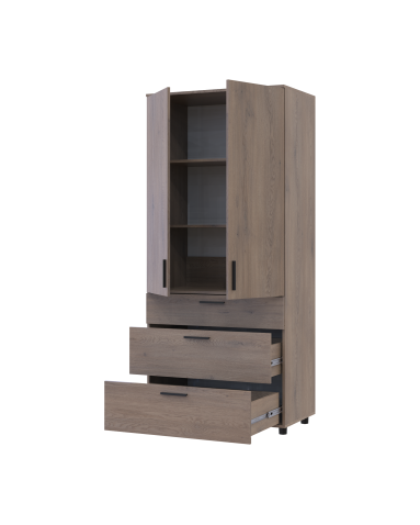 Kleiderschrank Doros Thorn Cremona Cannolo 2 Türen 3 Schubladen Böden 90x51,6x200 (44900430)