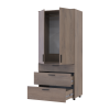 Kleiderschrank Doros Thorn Cremona Cannolo 2 Türen 3 Schubladen Kleiderstange 90x51,6x200 (44900429)