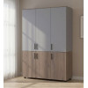 Kleiderschrank Doros Thorn Cremona Cannolo/Grau 3 Türen Böden 135x51,6x200 (44900504)